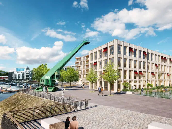 Wohn- und Gewerbebebauung Hafeninsel 1 im Mainzer Zollhafen